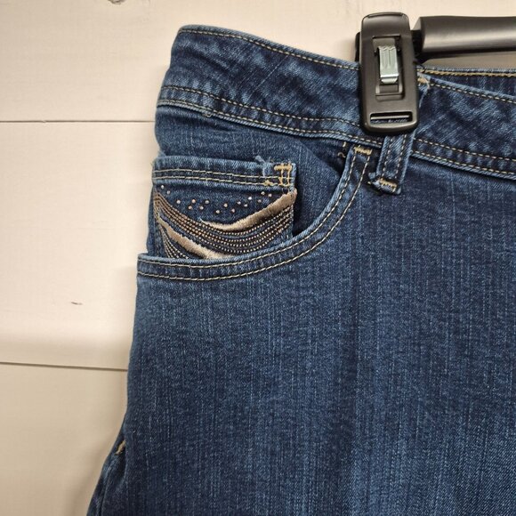 Lee Womens Natural Fit Bootcut Jeans With Embroidered Pockets Size 18 - Picture 2 of 7